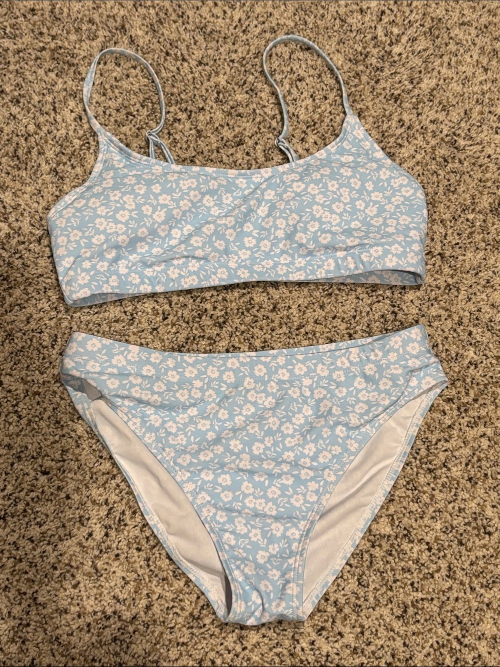 Light Blue Floral Bikini Set